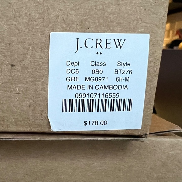 BRAND NEW In Box Size 6.5M J.Crew Grey Flat Ankle Boots Sueded Side Zip BT276 - Picture 11 of 11